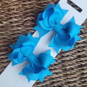 NWT Boutique Layered Pigtail Bows Set of 2